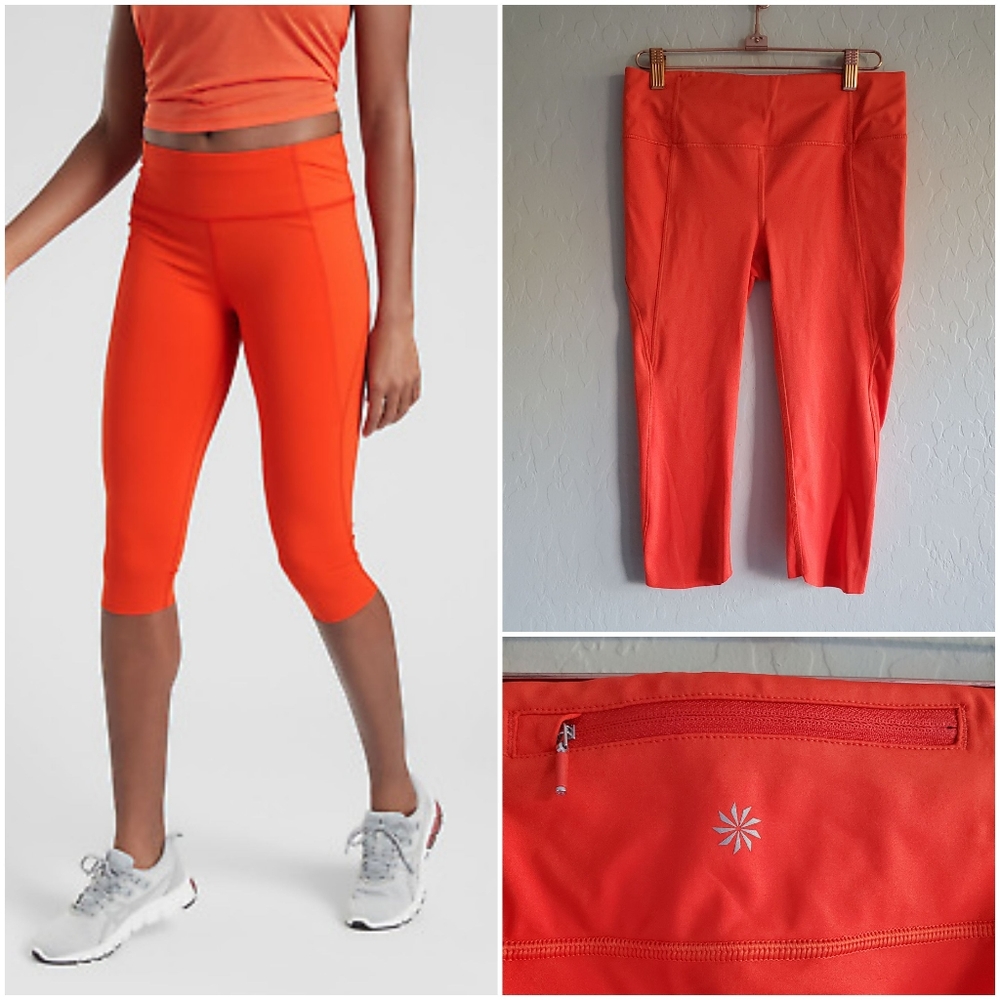 Athleta Orange Crop Leggings XS